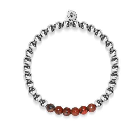 mélancolique | Argent | Jaspe Brécié | Bracelet d'expression de pierres précieuses